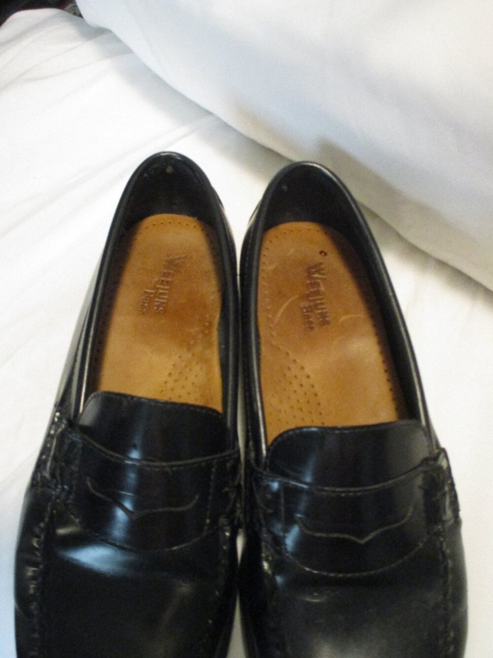 Bass Black Leather Penny Loafers 10 wide - Picture 4 of 10